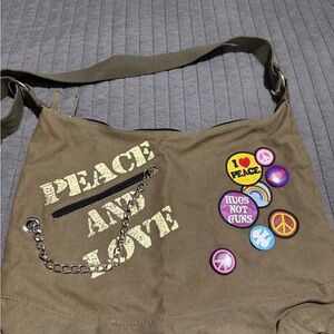 NWOT Peace and Love Khaki Shoulder Bag